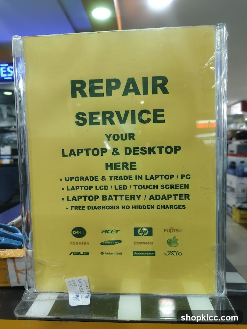 Laptop Repair Service Sign