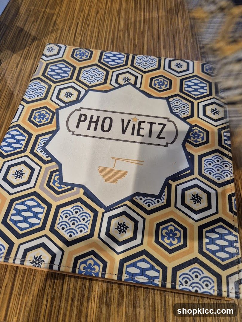 Pho Vietz Menu