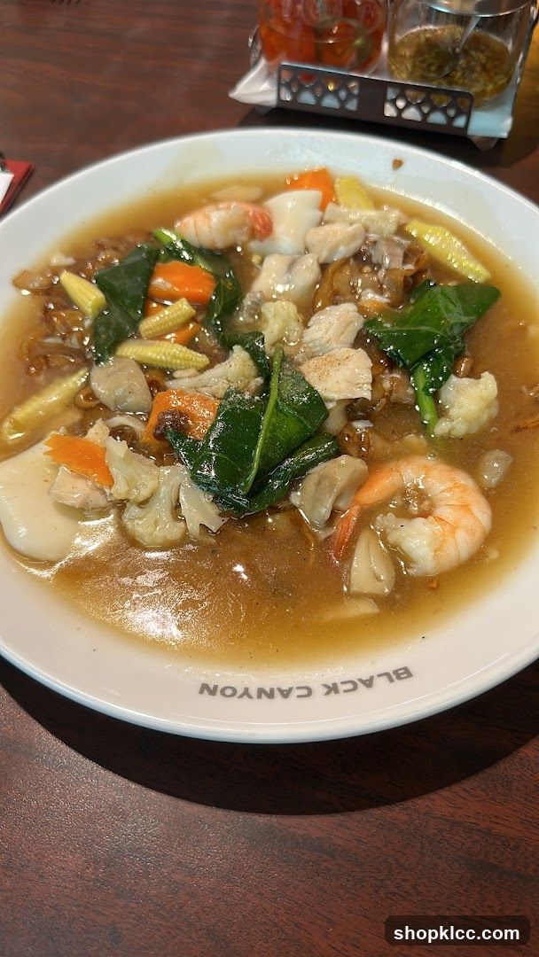Noodle Dish with Seafood and Vegetables
