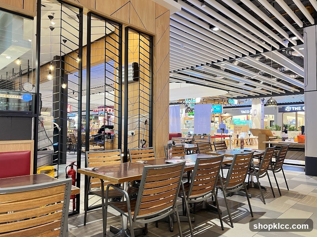 Restaurant Interior with Tables and Chairs