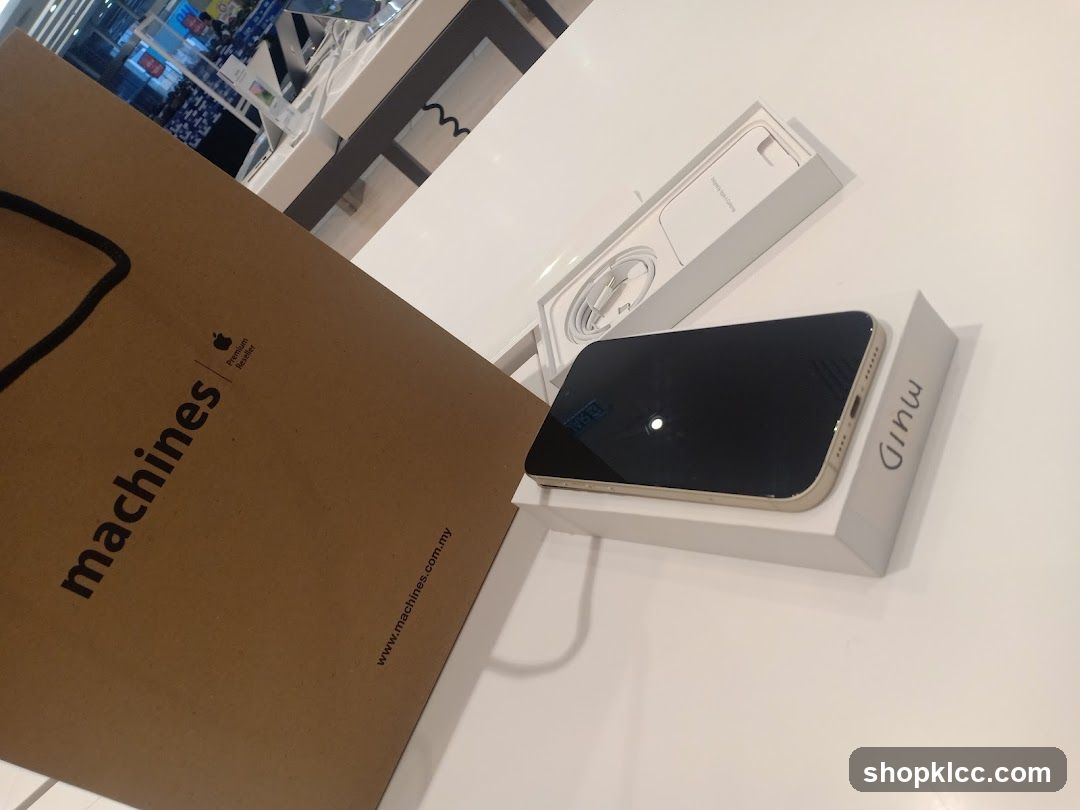 iPhone on display