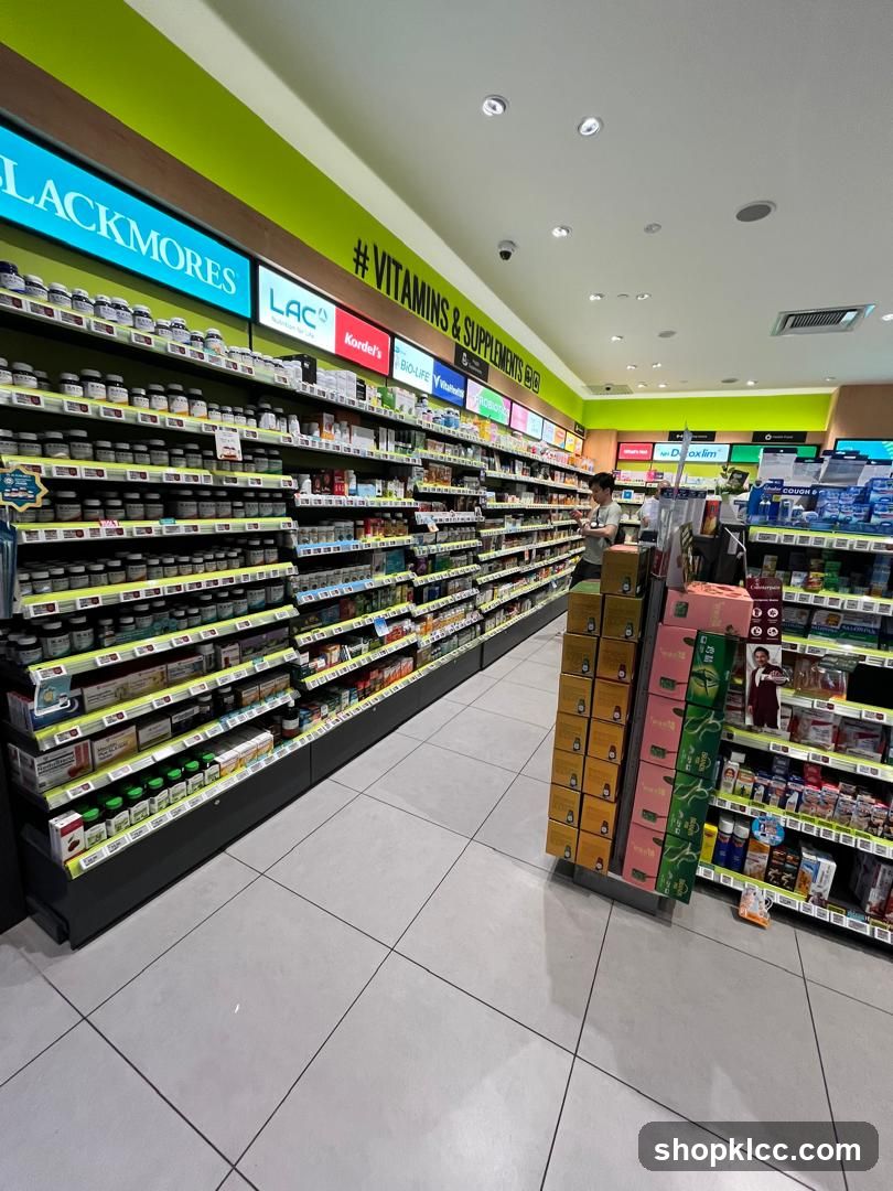 Vitamins and Supplements Store Aisle