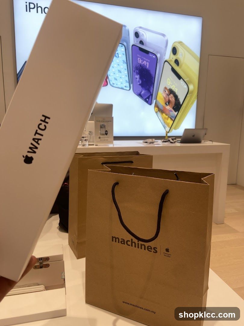 Apple Watch Box and Shopping Bags