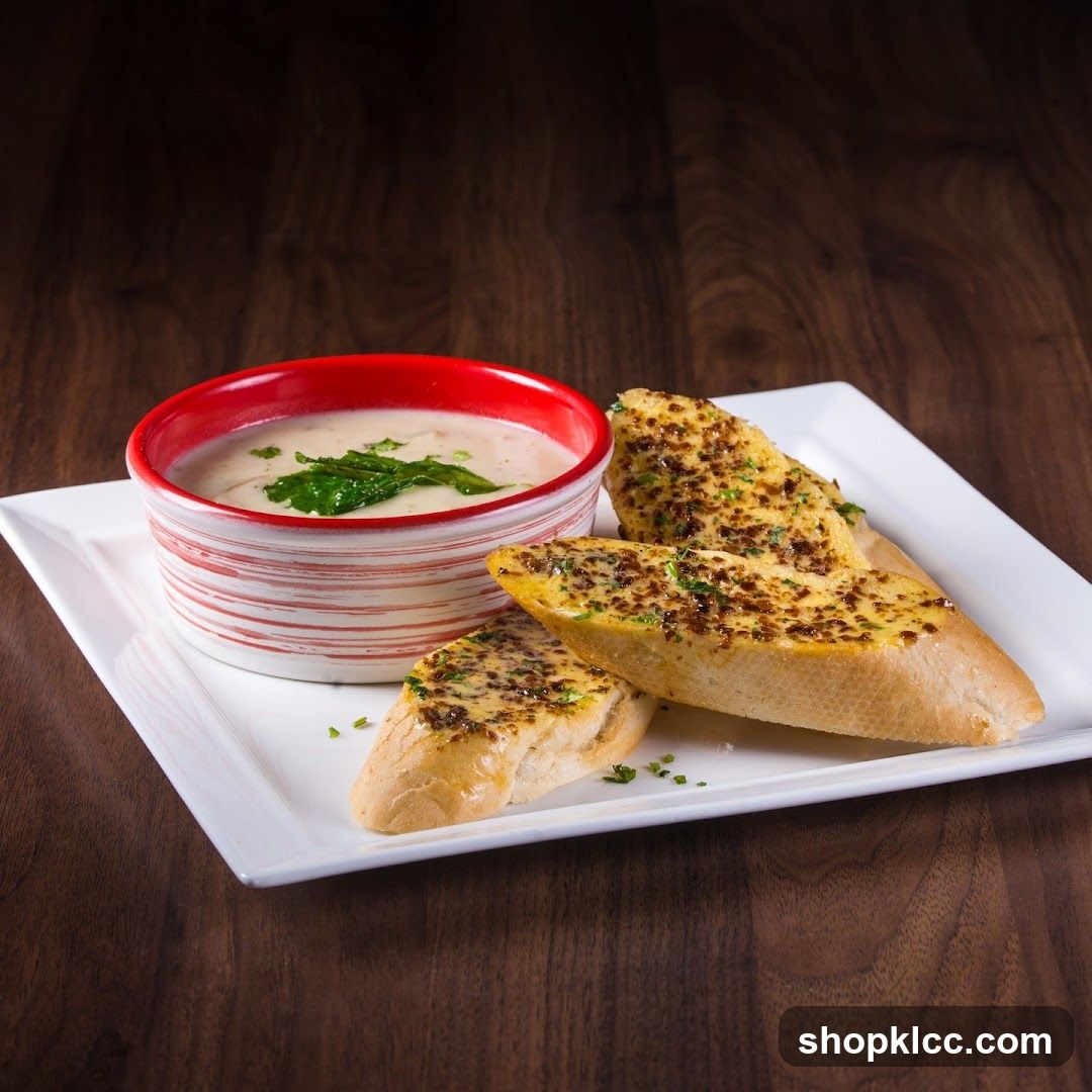 Soup and Garlic Bread