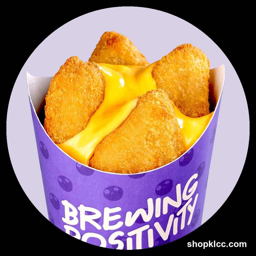Cheese-covered nuggets
