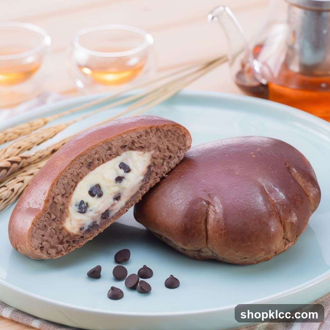Chocolate Bread with Cream Filling