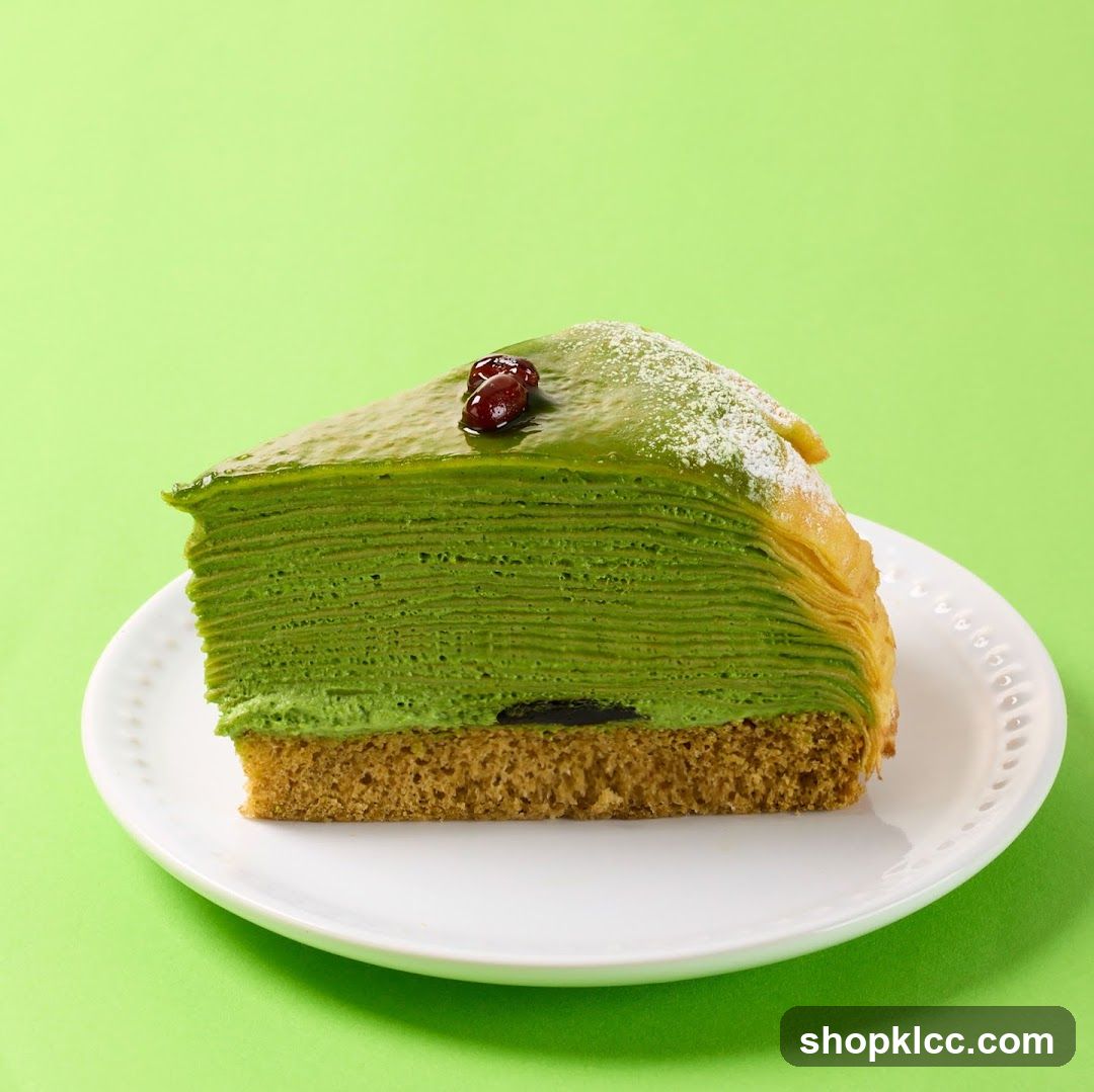 Matcha Mille Crepe Cake