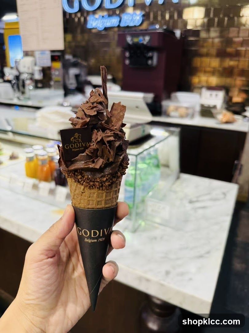 Godiva Chocolate Ice Cream Cone