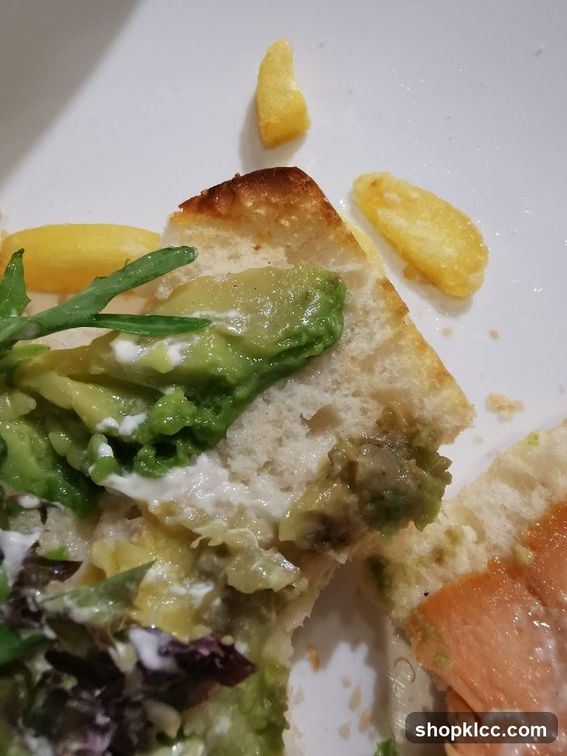 Avocado Toast with Salmon and Fries