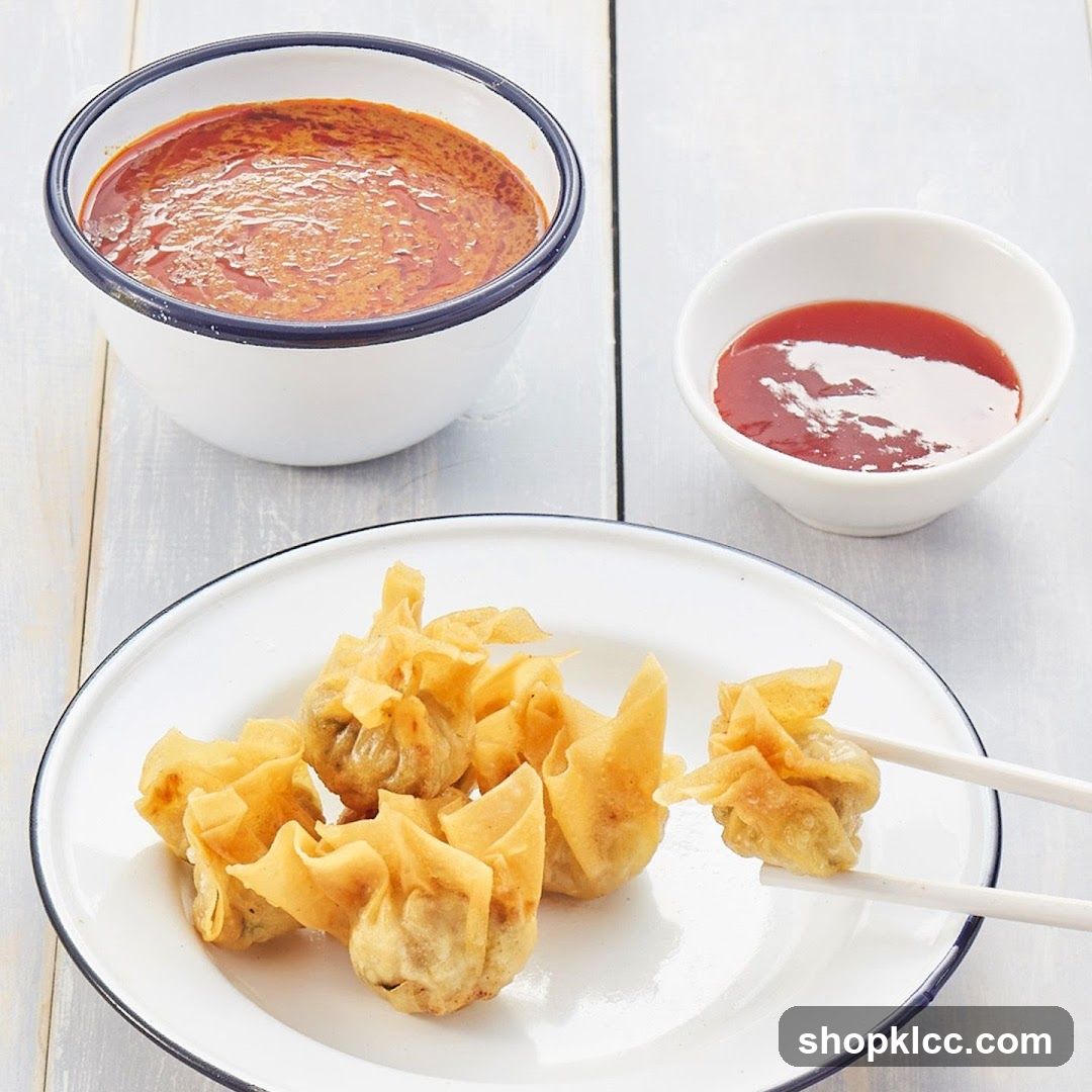 Fried Wontons with Dipping Sauces