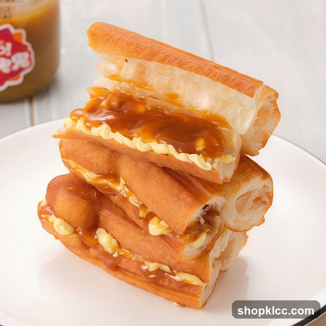 Fried Dough Sticks with Caramel and Cream
