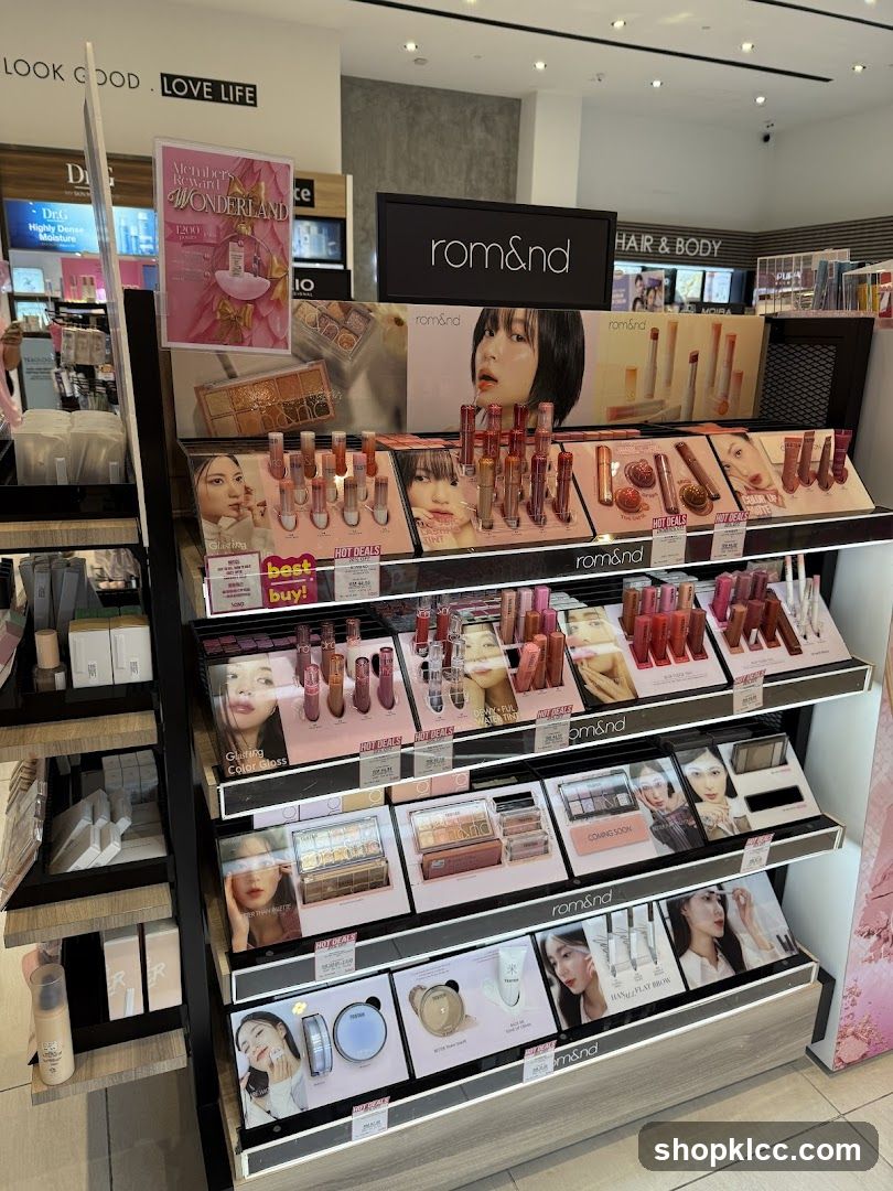 Rom&nd Makeup Display