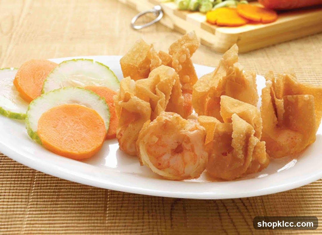 Fried Shrimp Wontons with Garnish