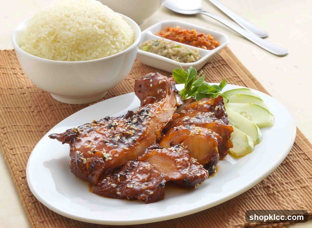 Chicken with Rice and Condiments