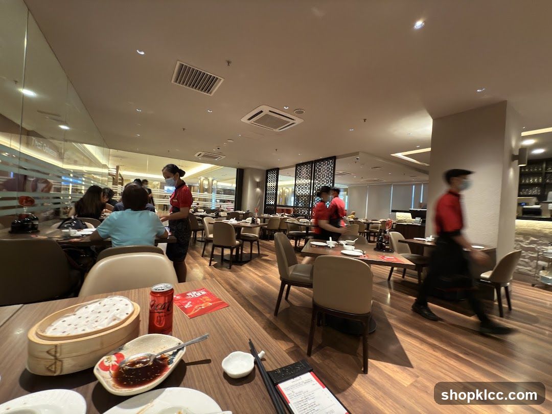Restaurant Interior with Diners and Staff