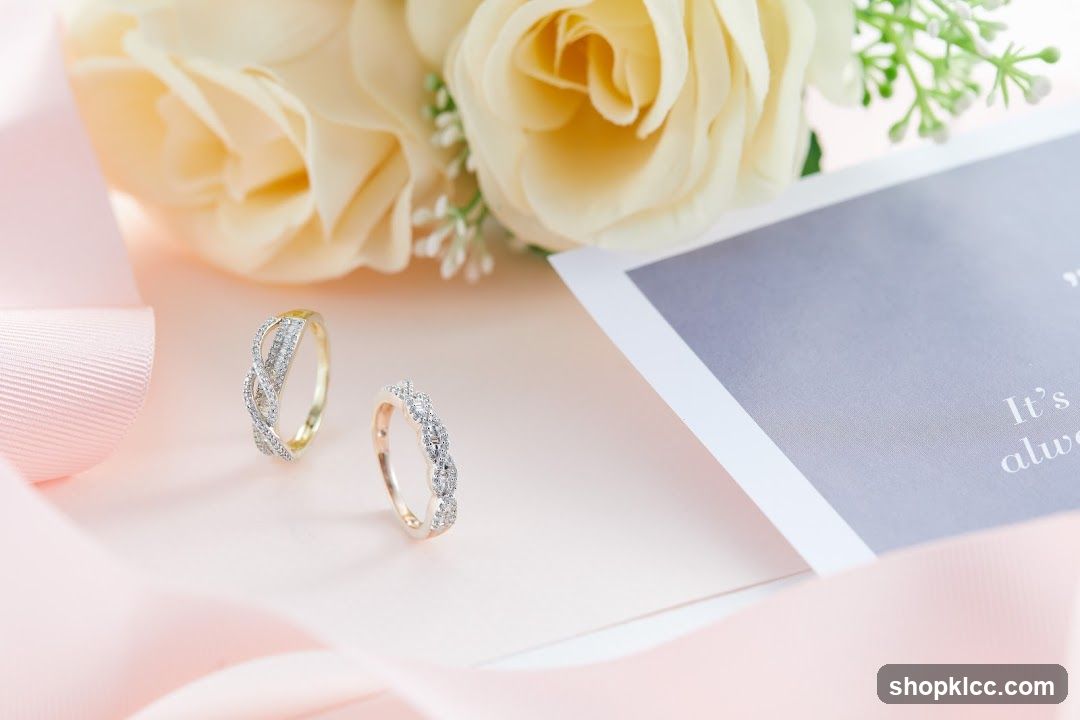 Diamond Rings with Roses