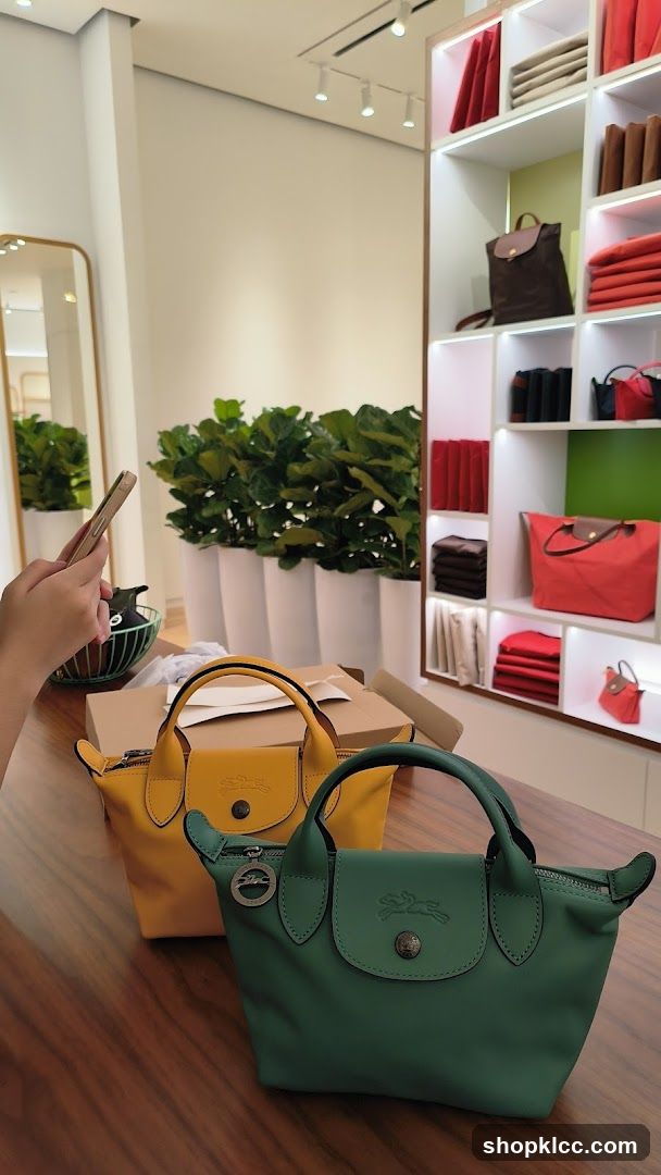 Interior of luxury goods store