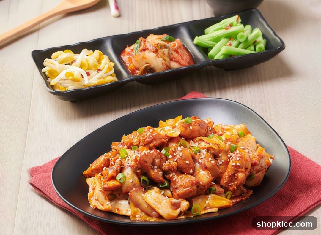 Korean Chicken and Side Dishes