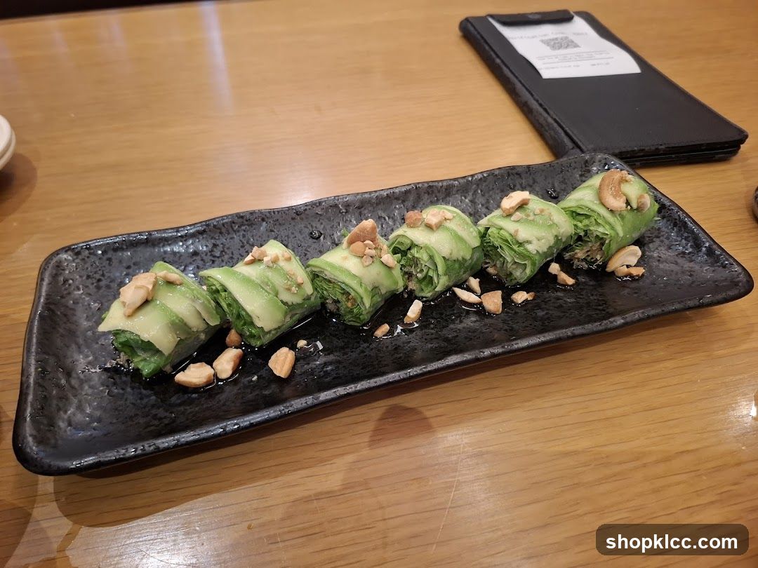 Cucumber Rolls with Peanuts