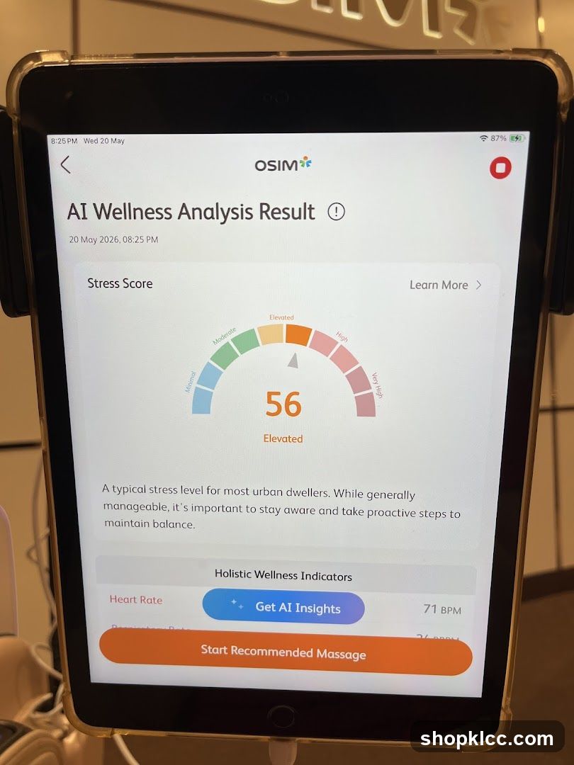 AI Wellness Analysis Result
