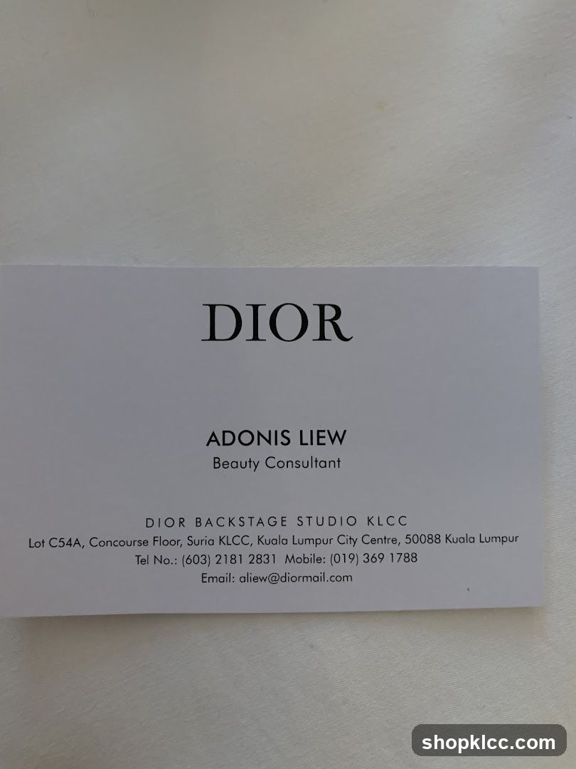 Dior Business Card
