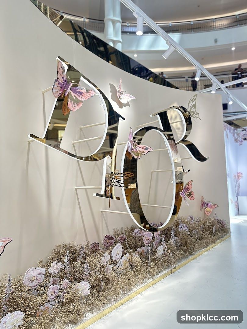 Dior Logo with Butterflies and Flowers