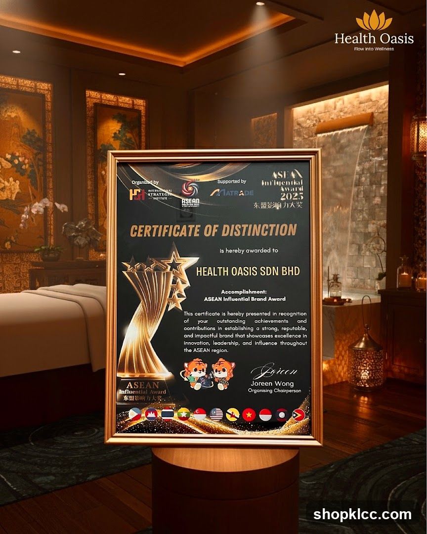 Certificate of Distinction for Health Oasis Sdn Bhd