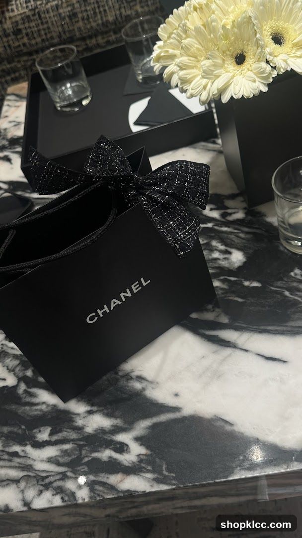 Chanel Gift Bag with Flowers