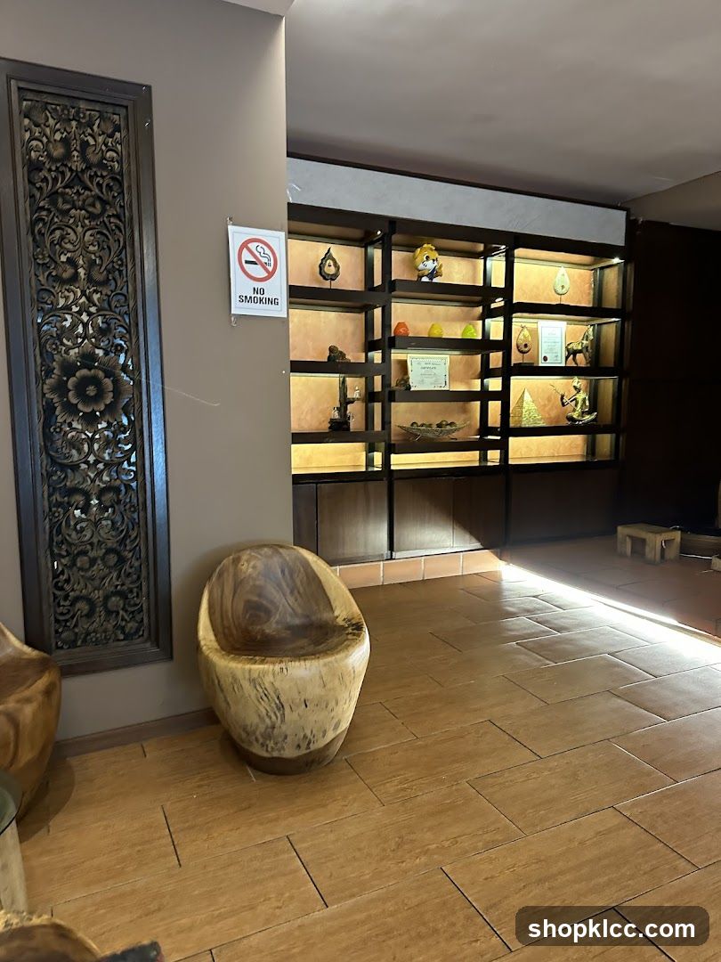 Interior with decorative items and seating