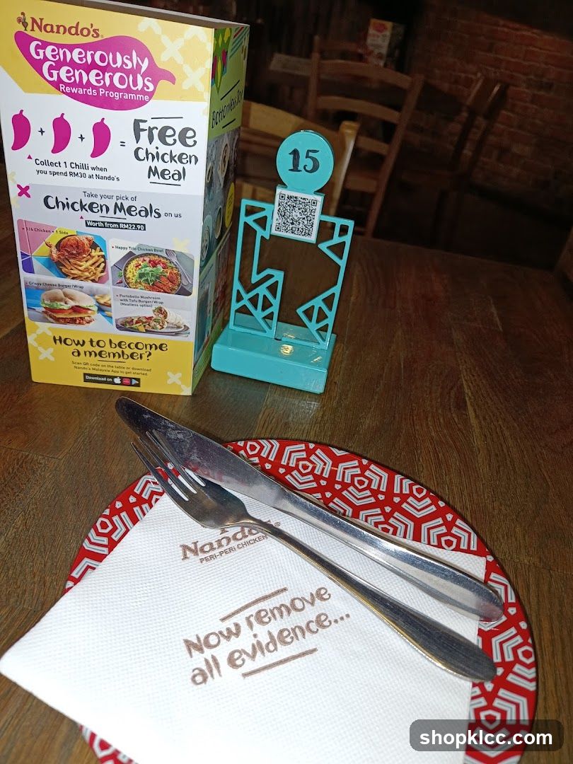 Nando's Rewards Programme Table Setting