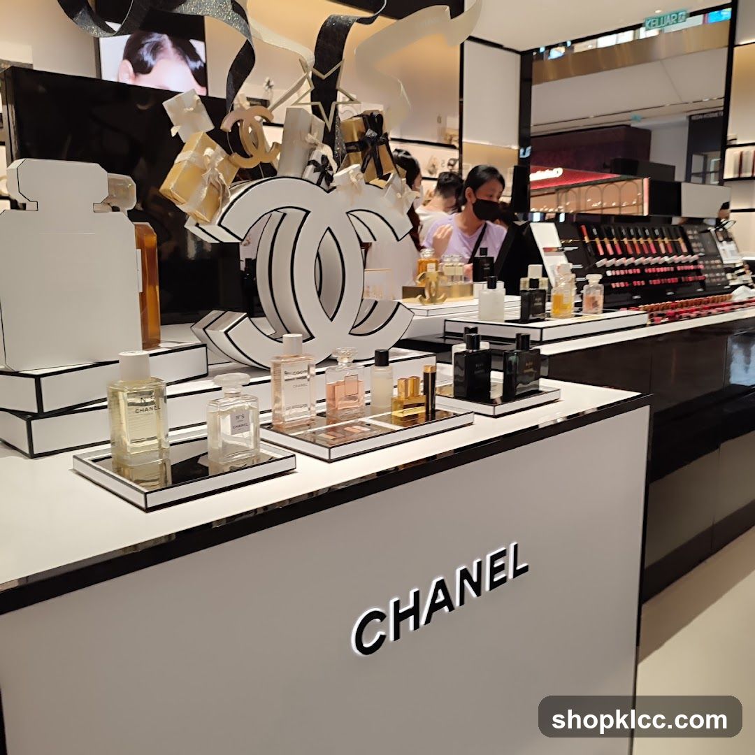 Chanel Perfume and Makeup Display