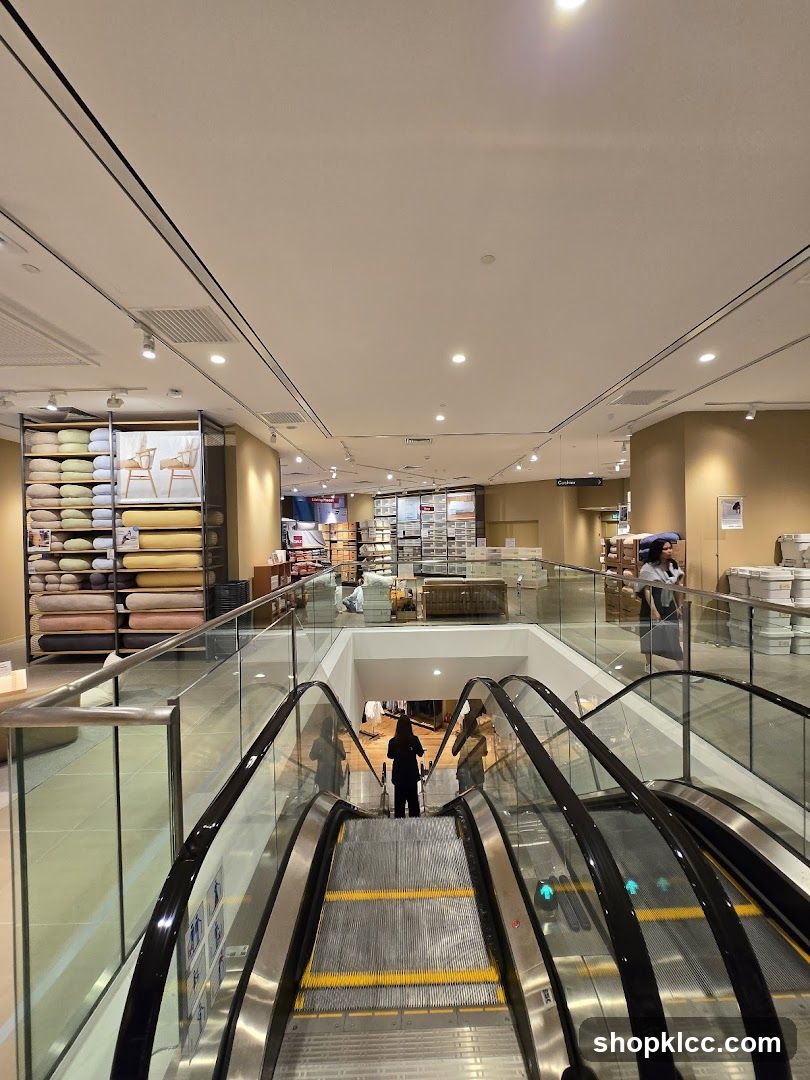 Department Store Interior with Escalators