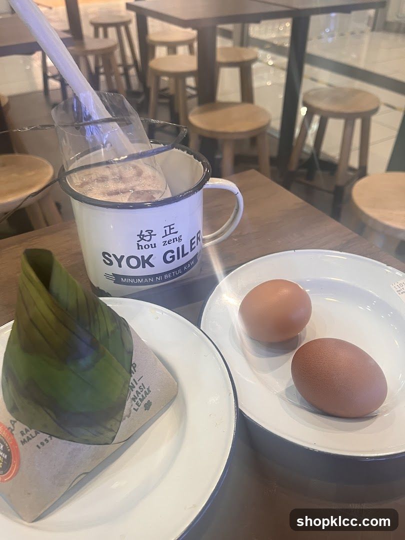Nasi Lemak and Boiled Eggs