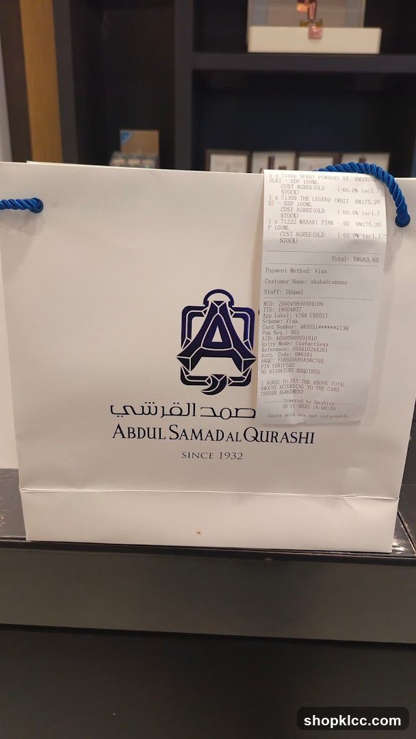 Shopping Bag with Receipt