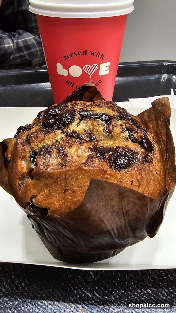 Chocolate Chip Muffin and Coffee Cup