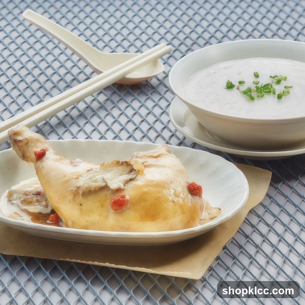 Poached Chicken Leg with Congee