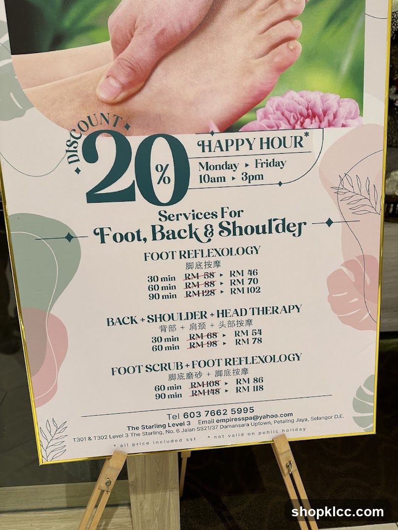 Spa Service Discount Poster