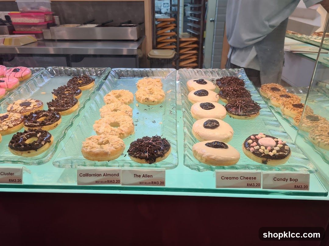 Donuts on display