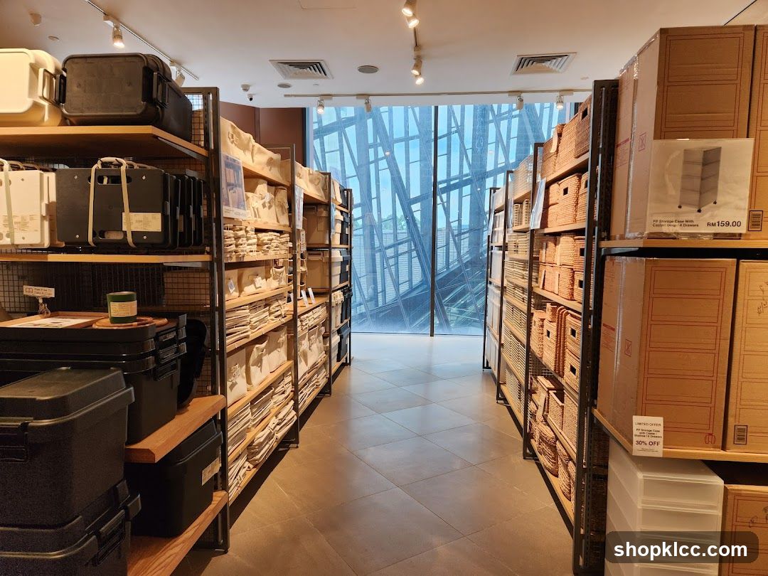 Store Interior with Shelving Units
