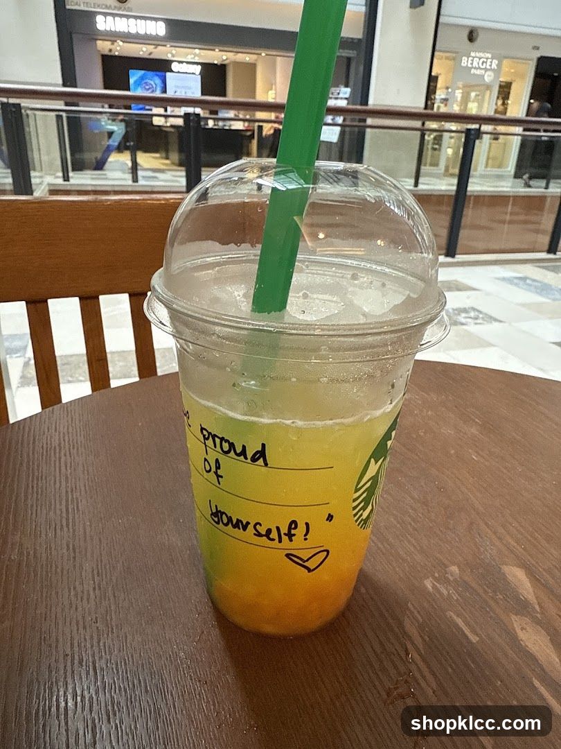 Starbucks Drink with Inspirational Message