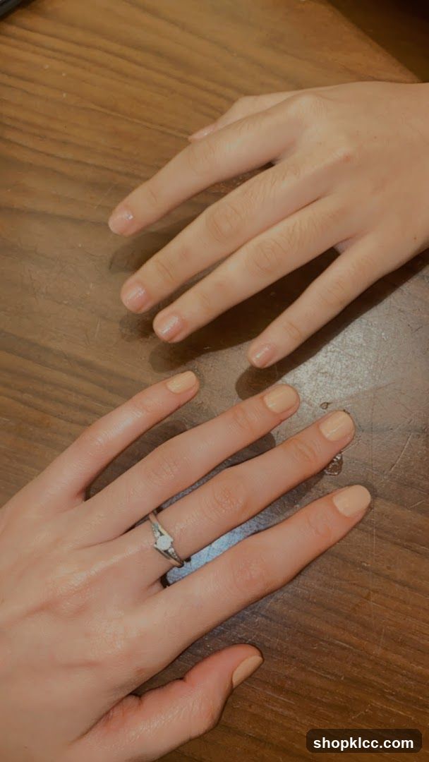 Hands with manicured nails