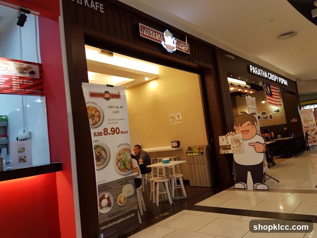 Restaurant storefront with promotional banner