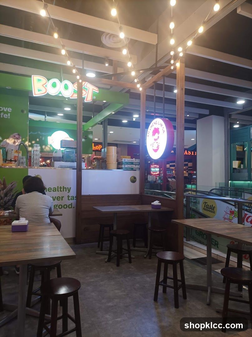 Food court seating area