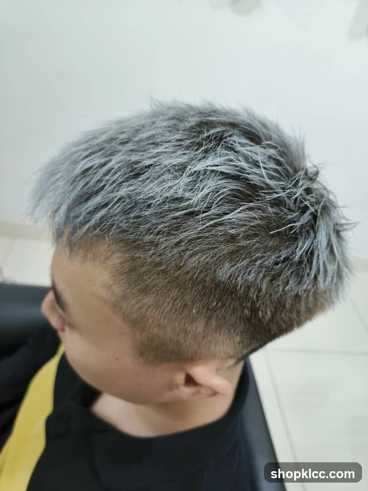 Man with dyed hair
