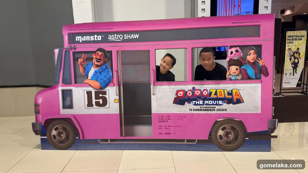 Papazola The Movie promotional display