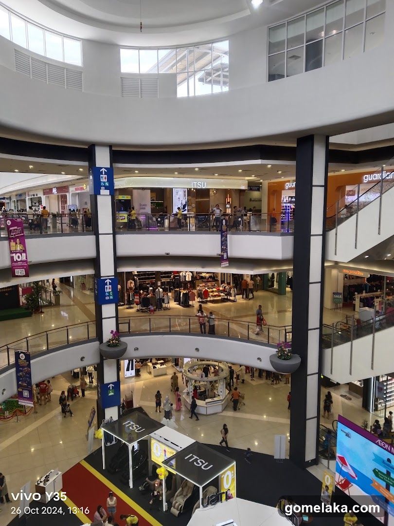 Multi-level shopping mall interior