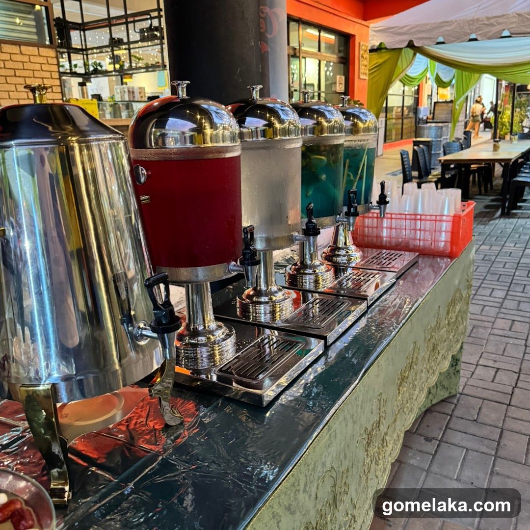 Beverage Station at Outdoor Dining Area