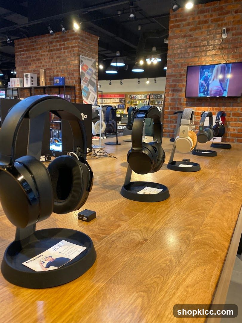 Headphones Display in Store