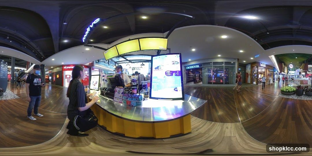 Indoor Shopping Mall with Food Kiosk