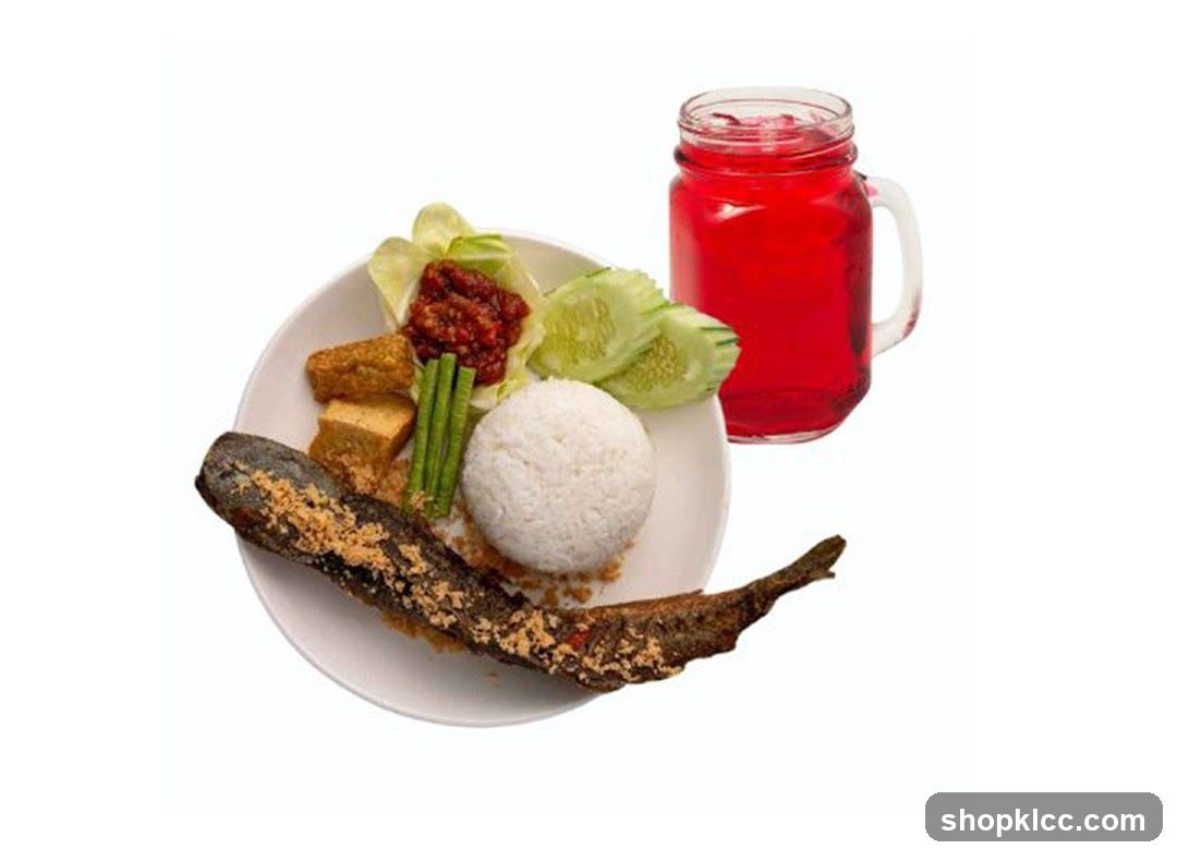 Fried Catfish Meal with Rice and Drink